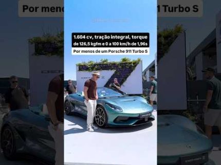 1.604 cv, tração integra, torque de 126,5 kgfm e 0 a 100 km/h de 1,96s.