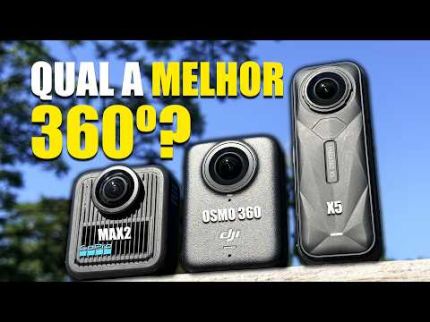 Qual a MELHOR CÂMERA 360? DJI OSMO 360 x GoPro MAX 2 x Insta360 X5