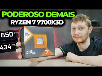 O NOVO RYZEN 7 7700X3D É UM CANHÃO DE FPS! PRIMEIRA VEZ TESTANDO UM X3D! (insano!)