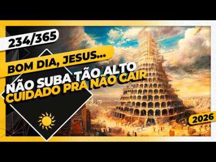 NÃO SUBA TÃO ALTO: CUIDADO PRA NÃO CAIR - Bom dia, Jesus! 234/365 (2026)