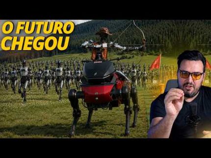 VEJA O VÍDEO! China revela exército de robôs em Pequim e cavalo robótico montado por humanoide