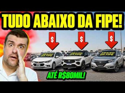 IMPOSSÍVEL? CARROS ABAIXO DE FIPE até R$80MIL! SÓ ANÚNCIO REAL: SUV, HATCH e SEDAN!