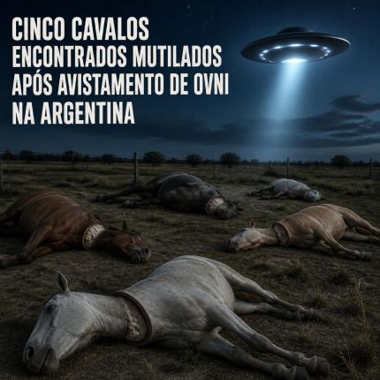 Cinco cavalos encontrados mutilados após avistamento de OVNI na Argentina - OVNI Hoje!