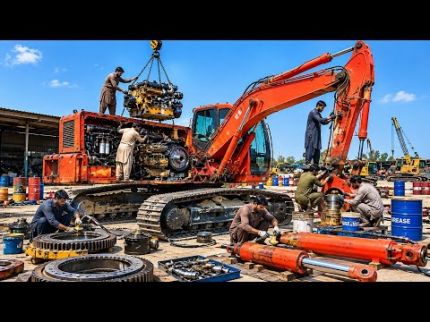 From China to Pakistan: Amazing Excavator Rebuild & Complete Restoration